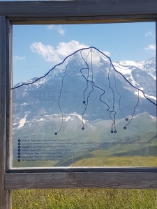 Les itinéraires de la face nord de l'Eiger