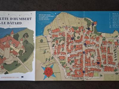 Livret de jeu et carte "La quête d'Humbert de bâtard"