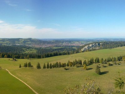 Vue au nord, en direction de La Chaux-de-Fonds