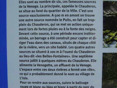 Panneau explicatif concernant le Chauderon